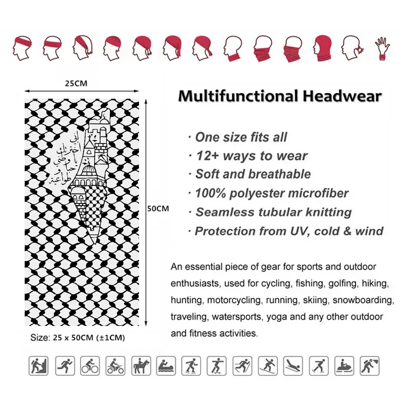 Arabic Calligraphy Bandana Fol - Neck Gaiter Face Cover review and price
