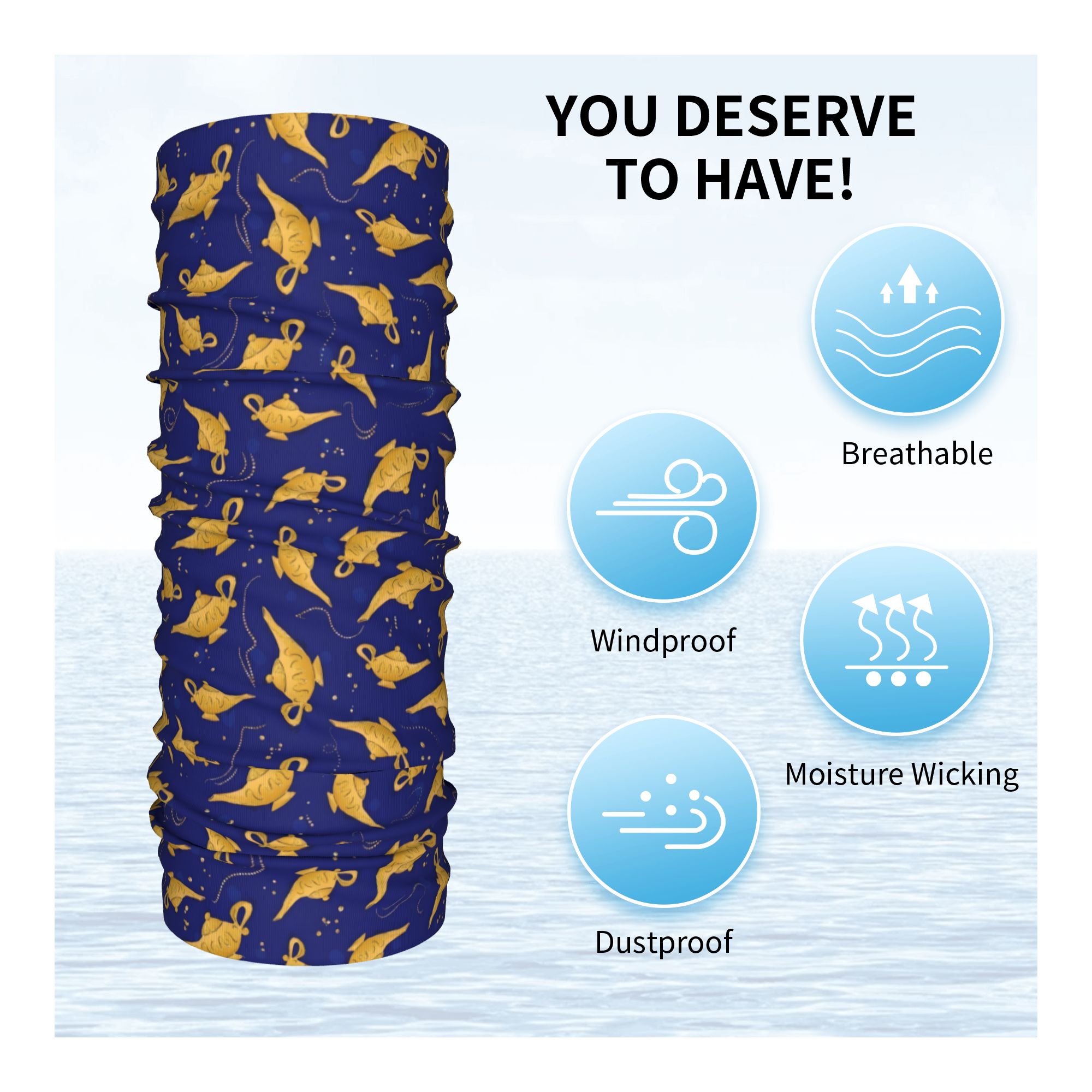 Custom A-Aladdin Genie Bandana - Neck Gaiter Face Cover review and price