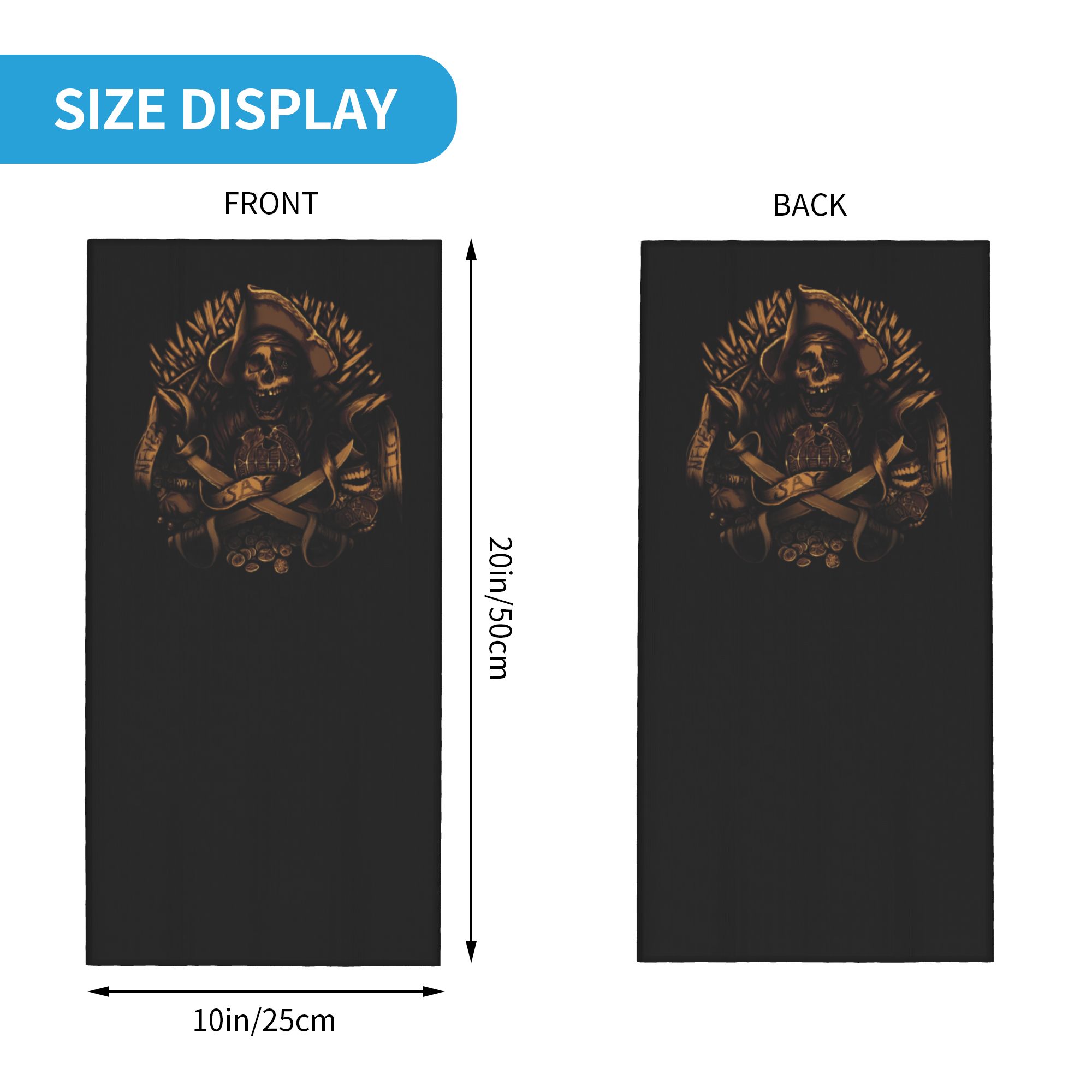 Custom Never Say Die Pirate Sk - Neck Gaiter Face Cover review and price